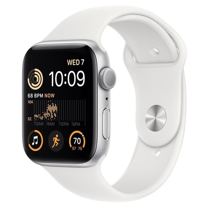 Apple Watch SE 2 GPS 40mm Silver Aluminum Case with White Sport Band - M/L (MNTC3) б/у